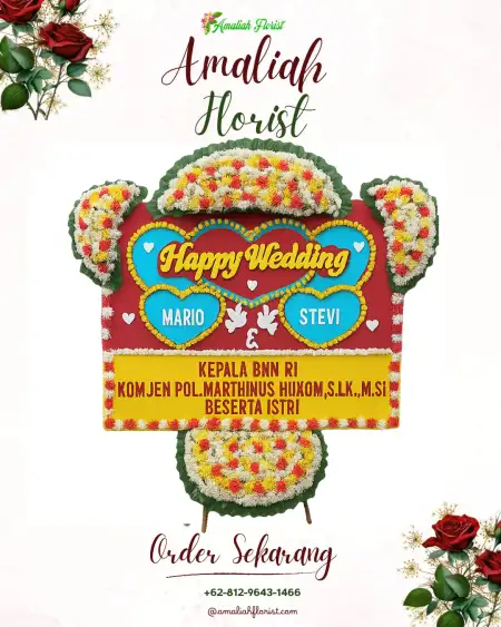Papan Bunga Pernikahan Trunuh